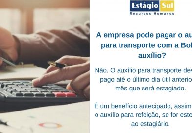 A empresa pode pagar o auxílio para transporte com a Bolsa-auxílio?